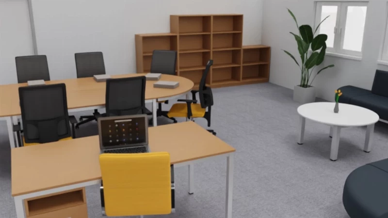 Moderná kancelária s konferenčným stolom